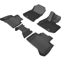 BMW X4 G02 2018 - ON Black Front and Rear Rubber KAGU Floor Mats