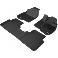 Honda CR-V 2017 - 2021 Black Front and Rear Rubber KAGU Floor Mats