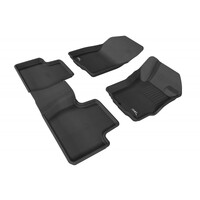 Mitsubishi ASX 2010-2021 Black Front and Rear Rubber KAGU Floor Mats