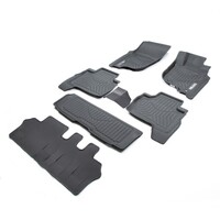 Mitsubishi Pajero Sport 2015-ON 3-Row Black Rubber 3DMAXTRAC Floor Mats