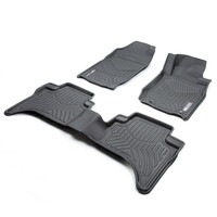 Mitsubishi Triton Dual Cab MQ Series 1 2015-17 Front and Rear Black Rubber 3DMAXTRAC Floor Mats