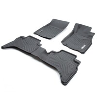 Mitsubishi Triton MQ2/MR Dual Cab 2018-2021 Front and Rear Black Rubber 3DMAXTRAC Floor Mats