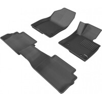 Mazda 3 (BM/BN) 2014-2019 Black Front and Rear Rubber KAGU Floor Mats