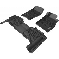 Nissan Patrol (GU-Y61 Wagon) 1998- 2015 Front and Rear Black Rubber 3DMAXTRAC Floor Mats