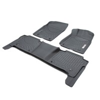Nissan Patrol (Y62 Wagon) 2013-On Front and Rear Black Rubber 3DMAXTRAC Floor Mats
