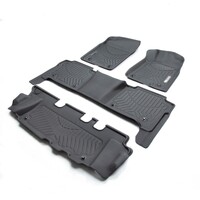 Nissan Patrol (Y62 Wagon) 2013-On 3-Row Black Rubber 3DMAXTRAC Floor Mats