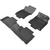 Nissan X-Trail 2014-2021 Black Front and Rear Rubber KAGU Floor Mats