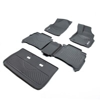 Toyota Fortuner-Auto Trans 2015-ON 3-Row Black Rubber 3DMAXTRAC Floor Mats