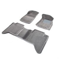 Toyota Hilux N70 Dual Cab 2012-2015 Grey Front and Rear Carpet KAGU Floor Mats