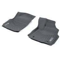 Toyota Hilux Dual Cab Auto Trans 2015-ON Front Pair Black Rubber 3DMAXTRAC Floor Mats