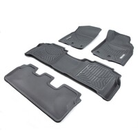 Lexus LX570/LX450d 2013-ON 3-ROW Black Rubber 3DMAXTRAC Floor Mats