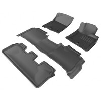 Lexus LX570/LX450D 2013-2019 Black 3-Row Rubber KAGU Floor Mats