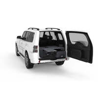SINGLE ROLLER FLOOR DRAWERS TO SUIT MITSUBISHI PAJERO PLATINUM WITH SUB WOOFER 01/2010-12/2021