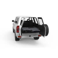 DUAL ROLLER FLOOR DRAWERS TO SUIT NISSAN PATROL GU WAGON WITH REAR AIR CON 11/1997-12/2016