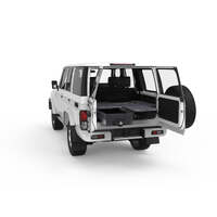 SINGLE ROLLER FLOOR DRAWERS TO SUIT TOYOTA LANDCRUISER 70 SERIES 76 WAGON 08/2009-03/2021