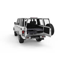 SINGLE ROLLER FLOOR DRAWERS TO SUIT TOYOTA LANDCRUISER 70 SERIES 76 WAGON 09/2022-CURRENT