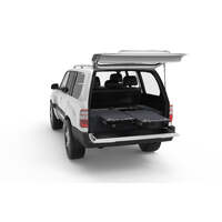 DUAL ROLLER FLOOR DRAWERS TO SUIT TOYOTA LANDCRUISER 100 SERIES GXL WAGON 04/1998-07/2002