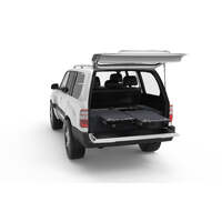 DUAL ROLLER FLOOR DRAWERS TO SUIT TOYOTA LANDCRUISER 100 SERIES STANDARD WAGON 04/1998-11/2007