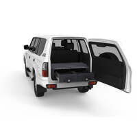 FIXED FLOOR DRAWERS TO SUIT TOYOTA LANDCRUISER PRADO 90 SERIES TX WAGON WITH REAR AIR CON 01/1999-09/2002