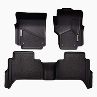 VOLKSWAGEN AMAROK (2010-2023) (ADJUSTABLE FOR REAR CUP HOLDERS) 1ST / 2ND ROW SET BEDROCK FLOOR LINERS