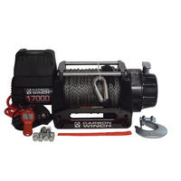 Carbon Winch 24V 17000lb Heavy Duty Series Winch With Synthetic Rope