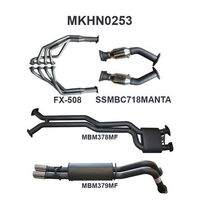 MANTA EXHAUST TO SUIT VY VZ V8 1 TON 2.5IN DUAL WITH EXTRACTORS MUFFLER/MUFFLER