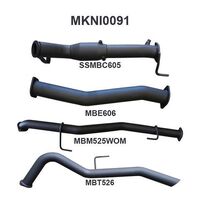 Manta NP300 Navara 3in Turbo Back Exhaust System With Cat, WOM