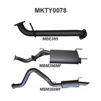 UZJ100 LANDCRUISER 4.7L V8 3IN CAT-BACK EXHAUST WITH CENTRE & REAR MUFFLER