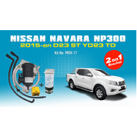 Nissan Navara NP300/D23 Fuel Manager 2 Micron Post Fuel Filter Water Separator Dual Bracket Kit - OS-17-FM-2Mic