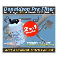 Ford Ranger PX1/Mazda BT50 2011-ON Incl.Bracket Donaldson Pre Filter Fuel Water Separator Dual Bracket Kit - OS-23-FSB
