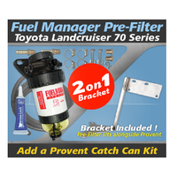 Toyota Landcruiser 70 Series 2007-ON Fuel Manager Pre Filter Kit - Incl. Dual Bracket - OS-30-FMB