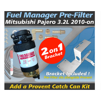 Mitsubishi Pajero 3.2L Fuel Manager Pre-Filter Kit/Pairs With Provent Catch Can Dual Bracket Kit - OS-38-FM