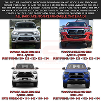Toyota Hilux N80 MK1-MK2 2016-4/2020 Ambush Low Single Hoop Bullbar