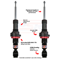 Ford Ranger PX MK3 08-18 On PSR TTG Front 2-4" Adjustable Shock Absorber (Also Suits MK2 Everest) - PAIR