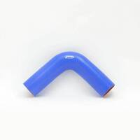 3" Blue Silicone Joiner 90 Degree Bend