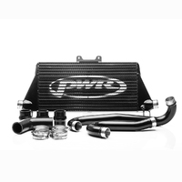 TOYOTA Hilux 2.8L 2015-onwards 42/55mm Stepped Core Intercooler & Pipe Kit **POWDERCOATED BLACK**
