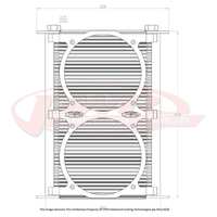 Engine Oil Cooler - Plate & Fin 280 x 423 x 37mm (48 Row) suits 2 x 8" SPAL Fans
