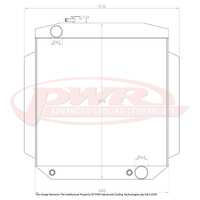 FORD Mustang Cleveland V8 Engine (1964 - 1966) 55mm Radiator With Opposed Outlets

