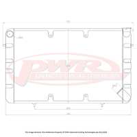 HOLDEN WB with Chev V8 (1980 - 1984) 55mm Crossflow Radiator with 16" SPAL Fan mounts