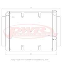 HOLDEN HJ, HQ, HX, HZ V8 Engine (1971 - 1980) 55mm Crossflow Radiator with 16" SPAL Fan Mounts
