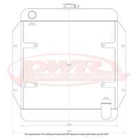 FORD Thunderbird V8 Engine (1954 - 1957) 55mm Radiator With Mounts To Suit 16" SPAL Thermo
