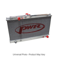 PWR Nissan GQ Patrol Ls1 Outlets 55mm Single Pass
Crossflow Radiator With Shroud Mounts For Twin 14" SPAL Fans