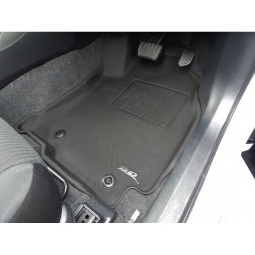 Toyota Rav4 20192021 Black Front and Rear Rubber KAGU Floor Mats